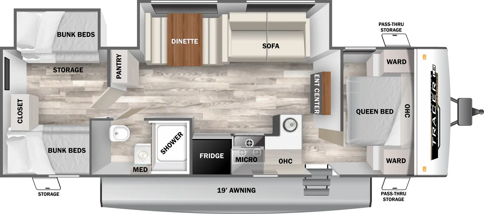 Tracer 308BRDLE Floorplan